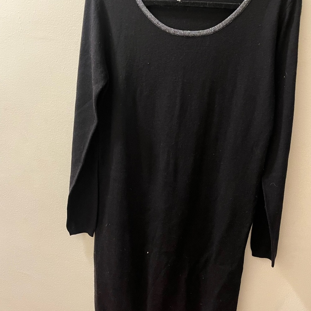 Elegant Embellished Black Mini Dress